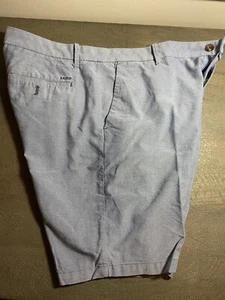 Izod Men's Cotton Shorts Blue Flat Front Size 36 - Picture 1 of 11