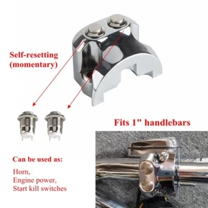 Air Ride Suspension Control Momentary Switch For Harley V-Rod VRSCA VRSCX 1" Bar - Picture 1 of 8