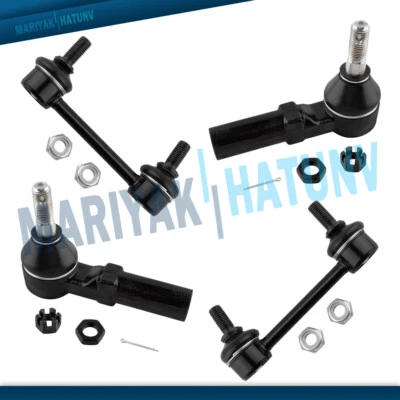 Front Outer Tierods + Rear Sway Bar Links For 1991-2002 Saturn SC SL SW Series - Image 1 of 4