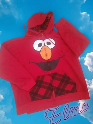 *0164 Sesame Street Elmo Hoodie Women 2XL - Image 1 of 2