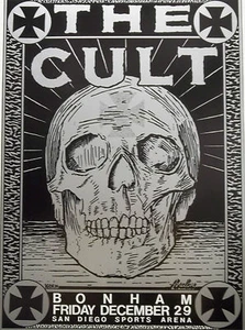 Affiche originale The Cult 19x14 Bonham San Diego Sports Arena CA 29/12/89 - Photo 1/1