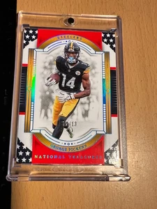 Panini National Treasures George Pickens #02/13 2023 estrellas y rayas - Imagen 1 de 2