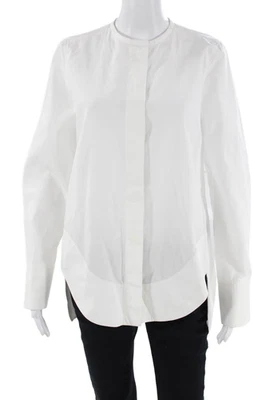 Blusa blanca lisa con botones de manga larga de algodón COS para mujer talla 6 Foto 1 de 4