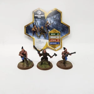 Heroscape Mohican River Tribe Figure & Army Card Wave 9 Blackmoon's Siege - Picture 1 of 7