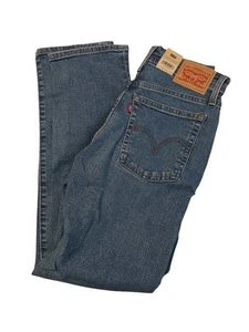 Levi's Women's Wedgie Straight Blue Jeans - Size 26 High Rise Button Fly 26x28 - Picture 1 of 2