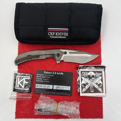 Нож заводской CKF Custom Peter Rassenti Satori 2.0 M390 цельный Ti-нож - Изображение 1 из 4