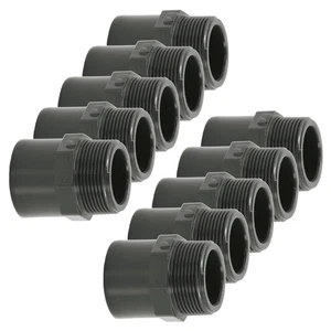 HAF® 1-10x PVC Fittings Übergangsnippel Klebemuffe 40/50mm x 1 1/2" Außengewinde - Bild 1 von 42