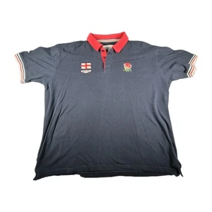 Cotton Traders England Rugby Shirt Mens 2XL Navy Blue Short Sleeve Classic Top - Picture 1 of 12