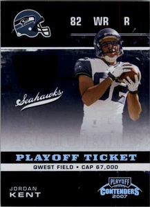 Boleto de playoffs Contenders 2007 #175 Jordan Kent Seahawks RC 25/99 casi nuevo-como nuevo - Imagen 1 de 2