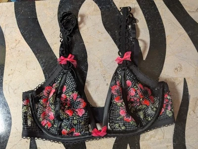 For Love & Lemons Penelope Bralette S, TAGS CUT Gently Used, Gingham Floral Bra - Image 1 of 3