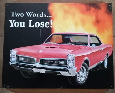 Letrero metálico GTO 1967 de colección PIERDES 16 x 12 GM con licencia oficial envío rápido Foto 1 de 4