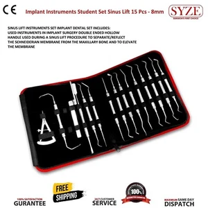 Kit de 15 piezas de instrumentos de elevación de senos para implantes dentales, cirugía oral, bolsa gratis - Imagen 1 de 11