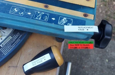 Sierra ingleteadora ángulo frontal manija de perilla de bloqueo SOLO para sierra de corte Ryobi TSS101L Foto 1 de 4