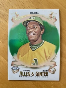 2021 Topps Allen & Ginter Chrome Green Refractor # 163 Vida Blue NS/99 - Picture 1 of 2