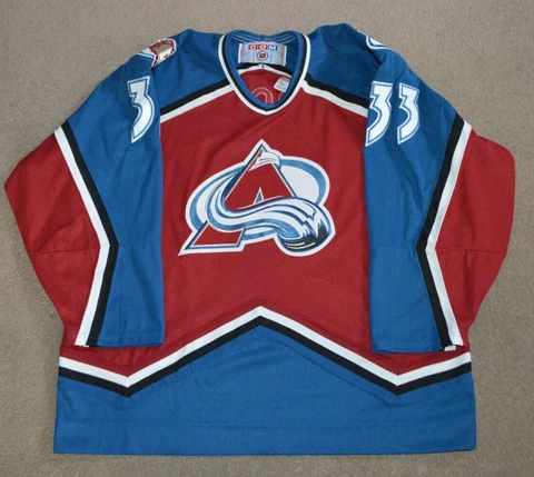 Vtg Patrick Roy Colorado Avalanche CCM Hockey Jersey XL Cover