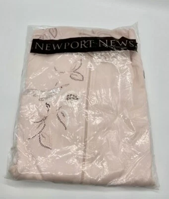 Newport News Together Pink Sweatshirt Hoodie Embroidered Sequined Bird Flower - Image 1 of 4
