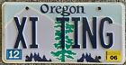 Exciting Oregon vanity License Plate 2006 Expiration tree very XI TING eleven 11