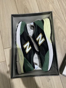 New Balance 990v3 Made In USA nero verde 2021 taglia 12 UK 11,5 - Foto 1 di 5