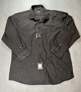 Ben Sherman Dress Shirt Mens Large Black Wrinkle Free Basket Weave Dobbie $79.50 - Picture 1 of 10