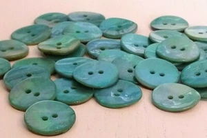 Turquoise Mother of Pearl Buttons 15mm, 20mm, 23mm or 28mm Choice of Pack Size - Picture 1 of 4
