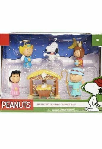 Peanuts 19635 Christmas Nativity Figure - 7 Pieces