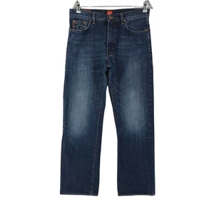 HUGO BOSS Naranja Label Azul Oscuro Corte Recto Regular Vaqueros W33 L32 - Imagen 1 de 9