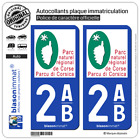2 Stickers Autocollant Plaque Immatriculation 2Ab Corsica Parc Naturel Régional