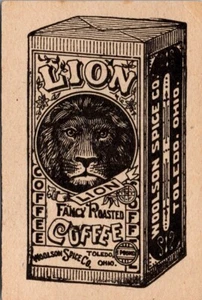 1890er Löwe Kaffee Trade Card Denmark Woolson Spice Co. #D9 - Bild 1 von 2
