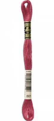 DMC Stranded Cotton Embroidery Floss, Colour 601 Dark Cranberry - Image 1 of 2