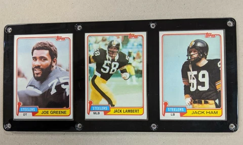 PITTSBURGH STEELERS 3 CARD PLAQUE JOE GREENE JACK LAMBERT JACK HAM Cover