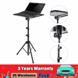 Mobile Projector Floor Tripod Stand Laptop Holder with Tray Adjustable Height US - Picture 1 of 11