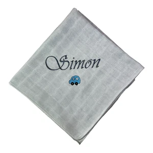 Mulltuch mit Name und Motiv, Spucktuch, Windel, Geschenk zur Geburt fürs Baby - Bild 1 von 16