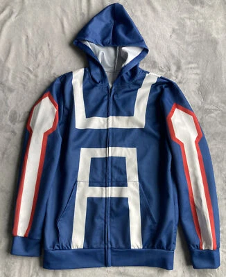 Boku No/My Hero Academia Midoriya Izuku Deku Cosplay Hoodie Jacket Coat Zip Up - Image 1 of 4