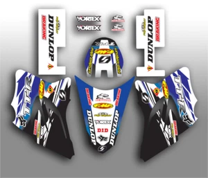 Yamaha TTR 230 TTR230 2005 - 2019 kit de gráficos circuito profesional: calcomanías azules/negras - Imagen 1 de 4