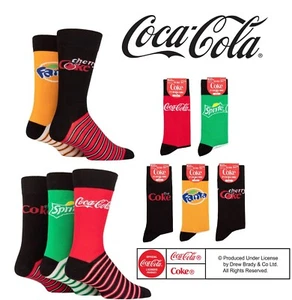 Coca-Cola, Diet Coke, Fanta, Sprite and Cherry Coke Soda Pop Socks Unisex 5 Pair - Picture 1 of 9