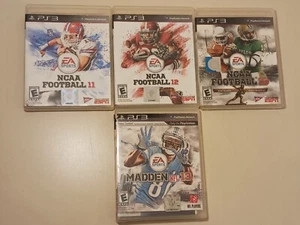 Lot Bundle 4 Madden 13 NCAA FootBall 11 12 13 PlayStation 3 PS3 - Picture 1 of 14