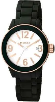 Reloj pulsera de cerámica negra mate tono rosa negro Invicta 1166 para mujer 40 mm Foto 1 de 4