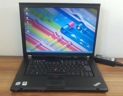 15,4" Lenovo Thinkpad T500 Intel P8400 2,26GHz 4GB 750GB Firewire DVD-RW Win XP - Bild 1 von 4