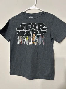 Star Wars Youth T-Shirt Large Gray Mad Engine Short Sleeve Cotton Blend size 10/ - Picture 1 of 3