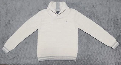 Nautica ~ Suéter Niño ~ Talla 14-16 ~ Marfil y Gris. Foto 1 de 4