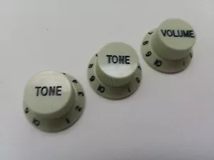 Strat knobs VTT (3 mint) 6mm shaft for electric guitar bass new - Picture 1 of 4
