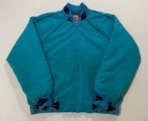 Western Brushpopper Jacket Mens M Teal Blanket Linned AG6 - Picture 1 of 7