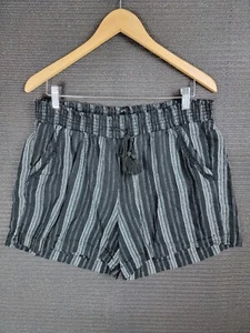 Briggs shorts size XL Womens Linen rayon blend striped casual - Picture 1 of 9