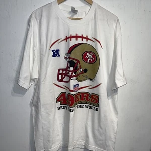 Nw/Defect VTG STEVE YOUNG 49ERS TSHIRT SUPER BOWL CHAMP MVP 7 TIME ALLPRO XL - Picture 1 of 10