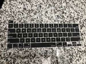 Black Keyboard Cover For MacBook Pro Touch Bar 13" 2016-2020 - Picture 1 of 2