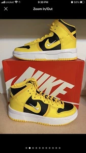 Nike Dunk High Up Goldenrod 2021 Size 10 - Picture 1 of 9