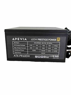 Fuente de alimentación no modular Apevia Prestige ATX-PR600W 80 Plus Gold 600W Foto 1 de 2