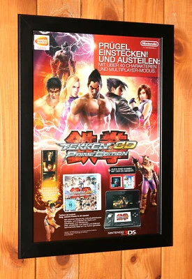 Tekken 3D Prime Edition Nintendo 3DS Old Werbeblatt Gerahmt Poster Ad Framed - Bild 1 von 3