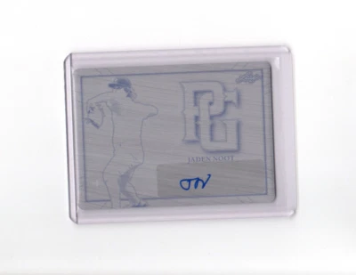 2021 Leaf Perfect Game Black Printing Plate Autographs Jaden Noot Auto 1/1 - Image 1 of 2
