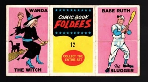 1966 Topps Comic Book Foldees #12 Babe Ruth Wonder Woman Wanda the Witch - Picture 1 of 3